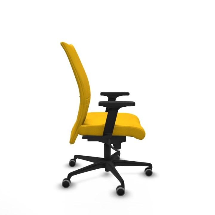 Albacete confidente sincro bali amarillo brazos 2D base nailon ruedas 65mm engomadas