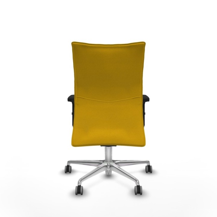 Albacete confidente sincro bali amarillo brazos 2D base aluminio ruedas 65mm engomadas