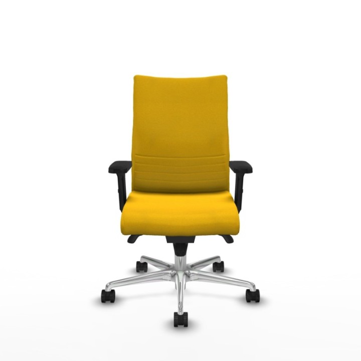 Albacete confidente sincro bali amarillo brazos 2D base aluminio ruedas 65 mm nailon