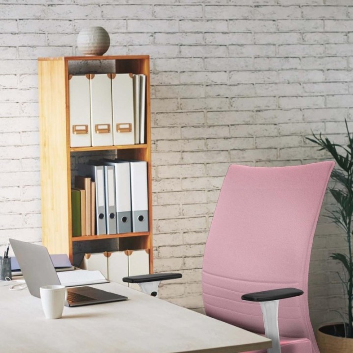 Albacete confidente sincro bali blanco brazos 1D blancos base nailon ruedas 65 mm nailon