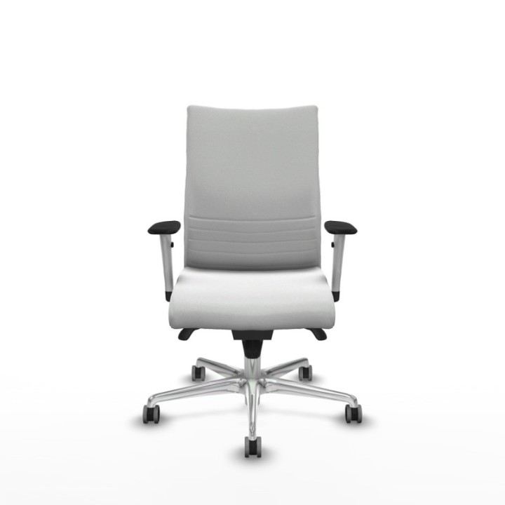 Albacete confidente sincro bali blanco brazos 1D blancos base aluminio ruedas 65mm engomadas