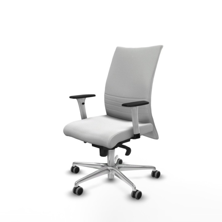 Albacete confidente sincro bali blanco brazos 1D blancos base aluminio ruedas 65mm engomadas