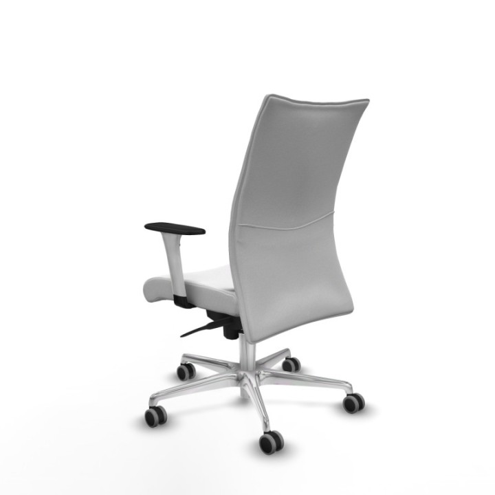 Albacete confidente sincro bali blanco brazos 1D blancos base aluminio ruedas 65mm engomadas