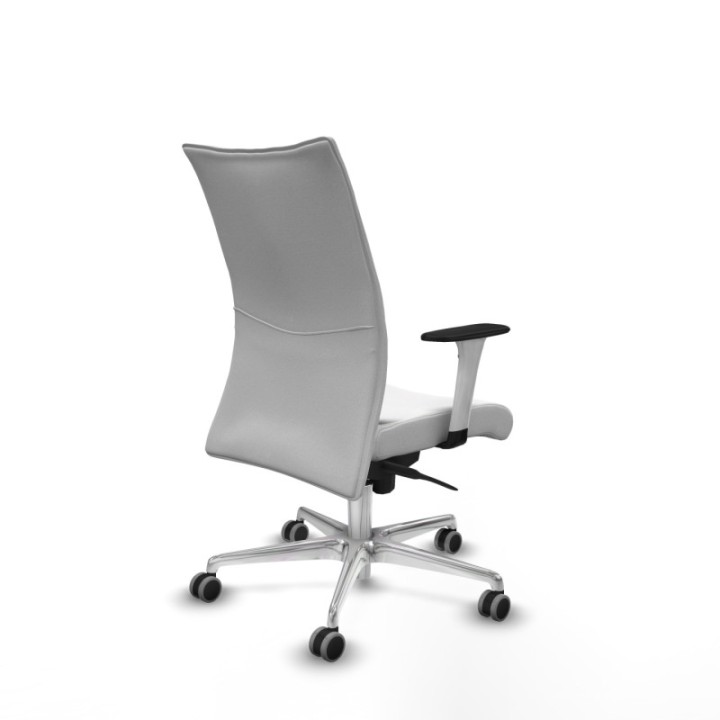 Albacete confidente sincro bali blanco brazos 1D blancos base aluminio ruedas 65mm engomadas