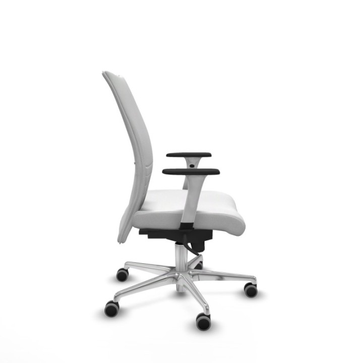 Albacete confidente sincro bali blanco brazos 1D blancos base aluminio ruedas 65mm engomadas