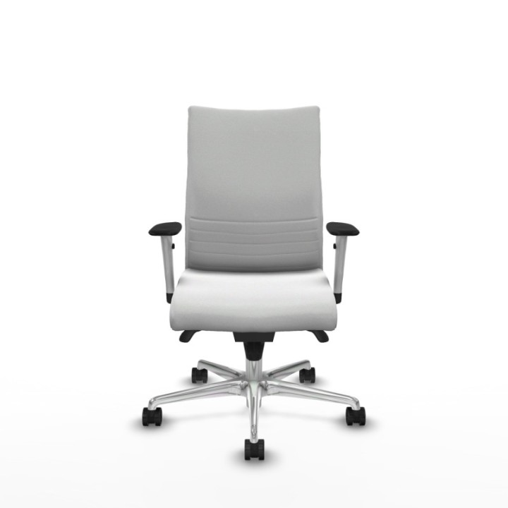 Albacete confidente sincro bali blanco brazos 1D blancos base aluminio ruedas 65 mm nailon