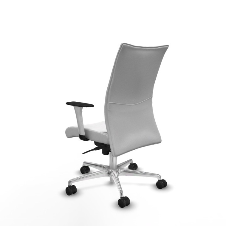 Albacete confidente sincro bali blanco brazos 1D blancos base aluminio ruedas 65 mm nailon