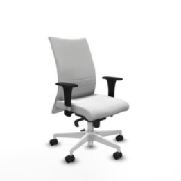 Albacete confidente sincro bali blanco brazos 1D base blanca ruedas 65 mm nailon