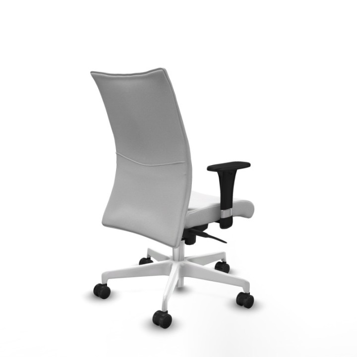 Albacete confidente sincro bali blanco brazos 1D base blanca ruedas 65 mm nailon