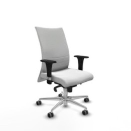 Albacete confidente sincro bali blanco brazos 1D base aluminio ruedas 65mm engomadas