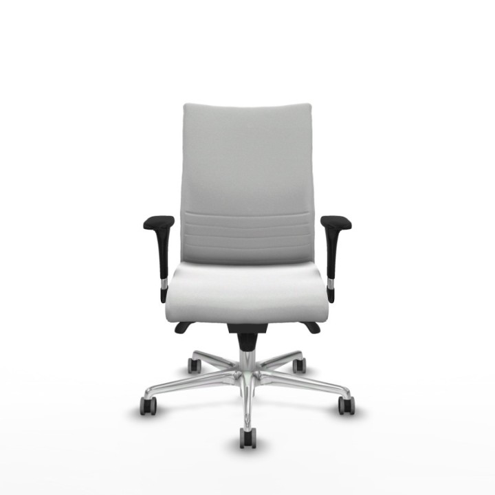 Albacete confidente sincro bali blanco brazos 1D base aluminio ruedas 65mm engomadas