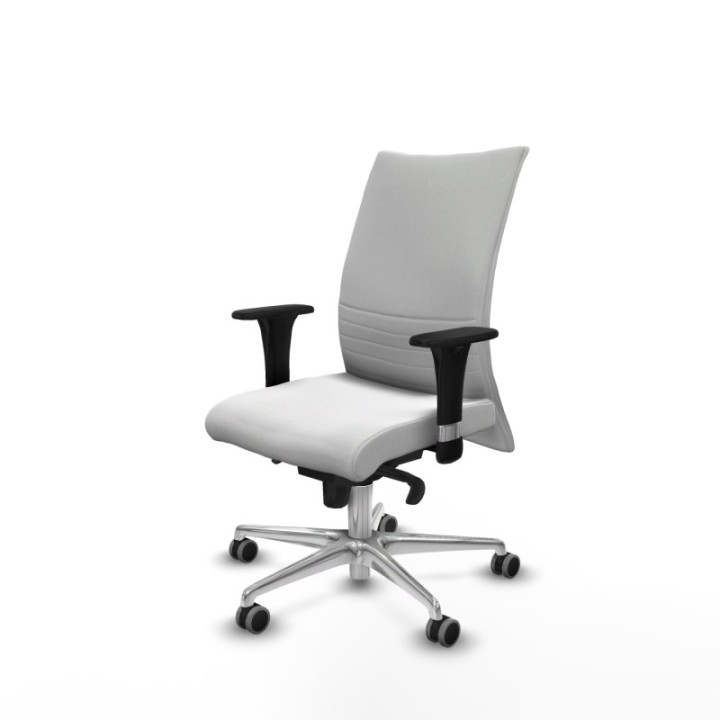 Albacete confidente sincro bali blanco brazos 1D base aluminio ruedas 65mm engomadas