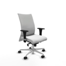 Albacete confidente sincro bali blanco brazos 1D base aluminio ruedas 65 mm nailon