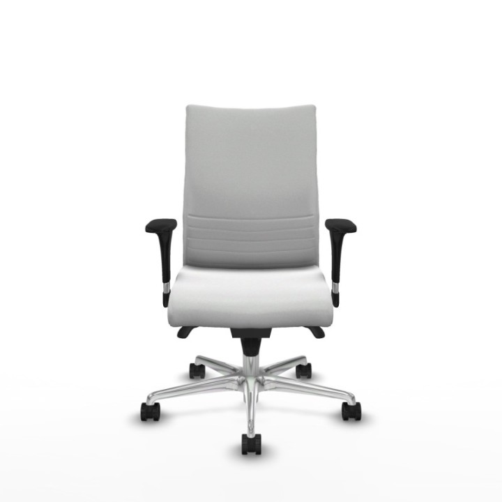 Albacete confidente sincro bali blanco brazos 1D base aluminio ruedas 65 mm nailon