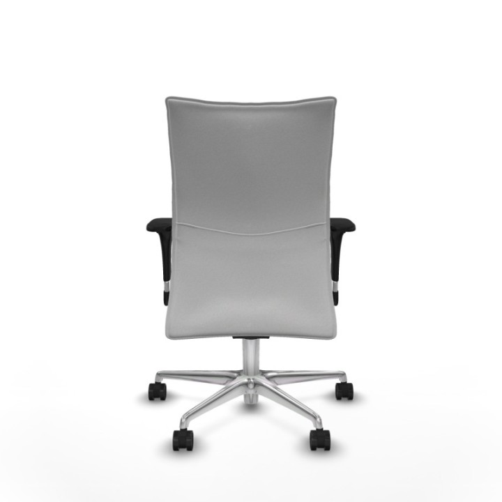 Albacete confidente sincro bali blanco brazos 1D base aluminio ruedas 65 mm nailon