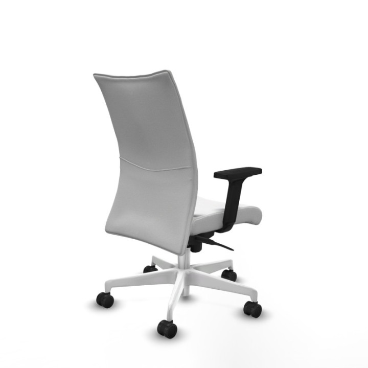 Albacete confidente sincro bali blanco brazos 2D base blanca ruedas 65 mm nailon