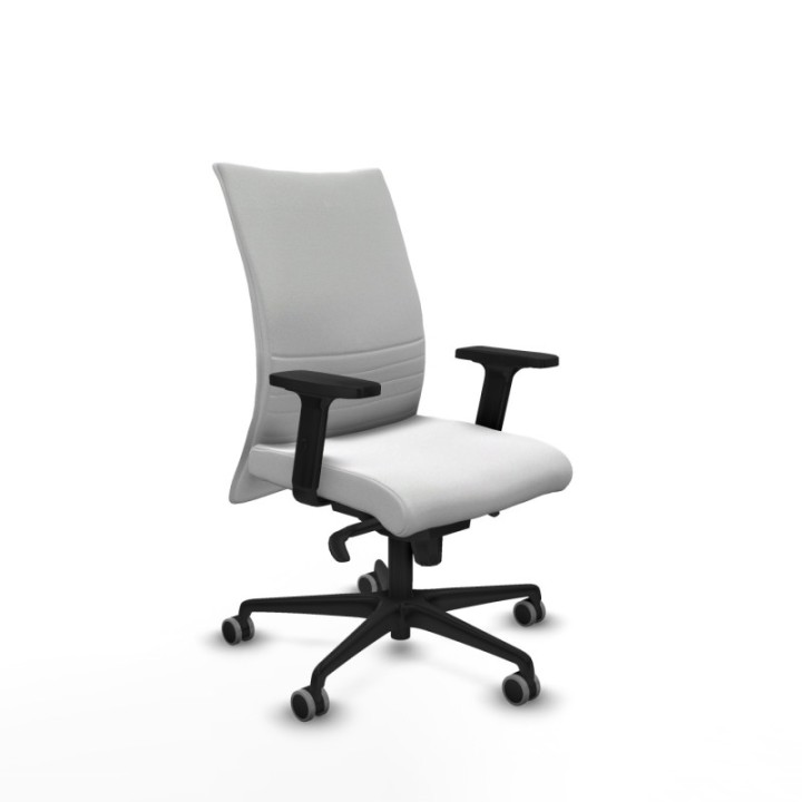 Albacete confidente sincro bali blanco brazos 2D base nailon ruedas 65mm engomadas