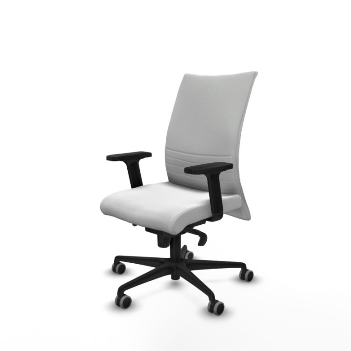 Albacete confidente sincro bali blanco brazos 2D base nailon ruedas 65mm engomadas