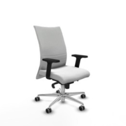 Albacete confidente sincro bali blanco brazos 2D base aluminio ruedas 65mm engomadas