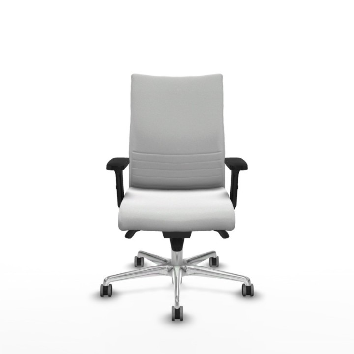 Albacete confidente sincro bali blanco brazos 2D base aluminio ruedas 65mm engomadas