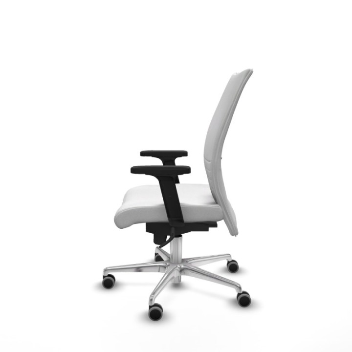 Albacete confidente sincro bali blanco brazos 2D base aluminio ruedas 65mm engomadas