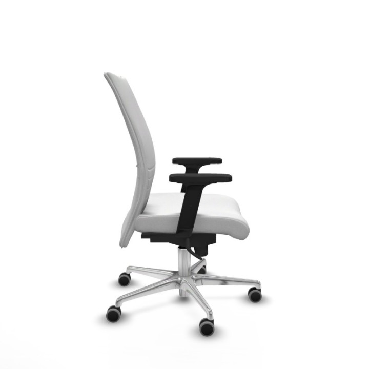 Albacete confidente sincro bali blanco brazos 2D base aluminio ruedas 65mm engomadas