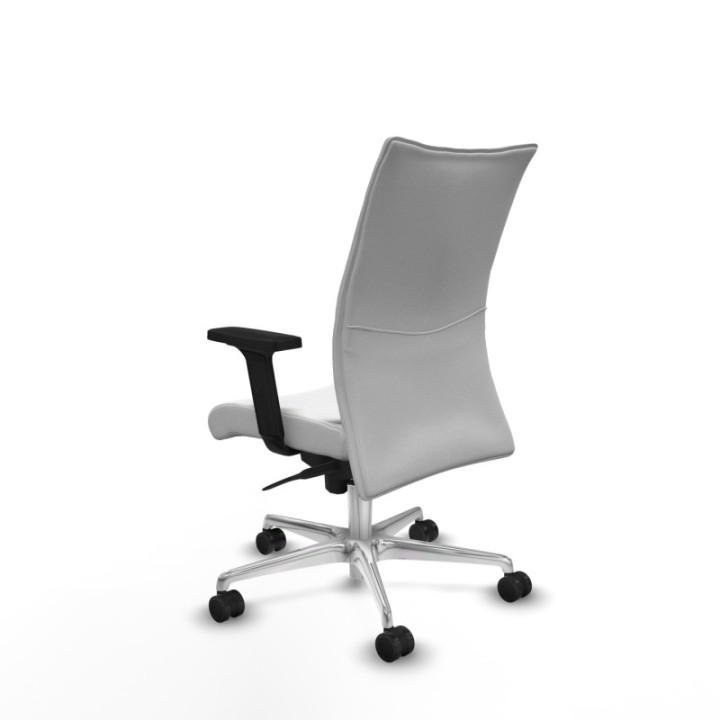 Albacete confidente sincro bali blanco brazos 2D base aluminio ruedas 65 mm nailon