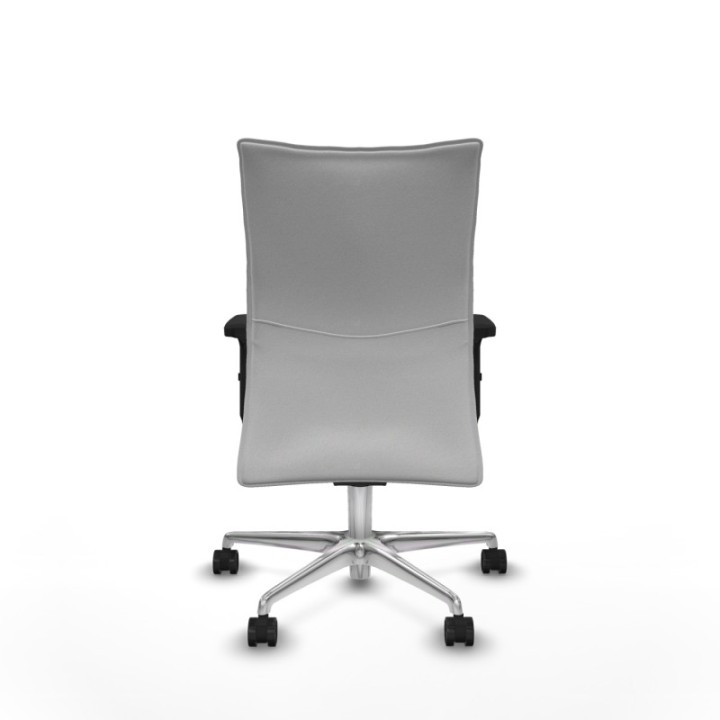 Albacete confidente sincro bali blanco brazos 2D base aluminio ruedas 65 mm nailon