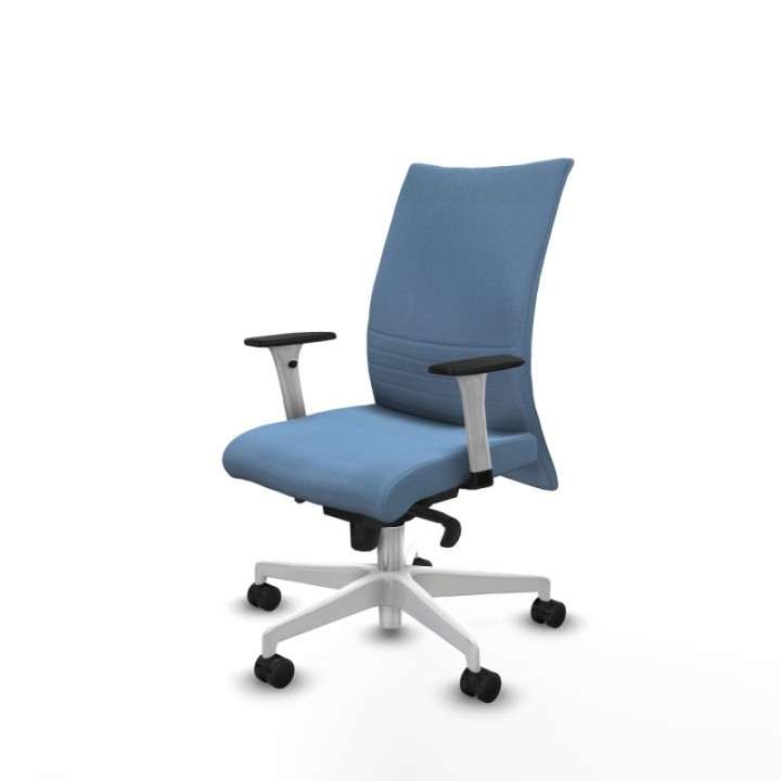 Albacete confidente sincro bali azul cielo brazos 1D blancos base blanca ruedas 65 mm nailon