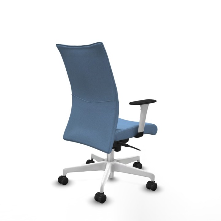 Albacete confidente sincro bali azul cielo brazos 1D blancos base blanca ruedas 65 mm nailon