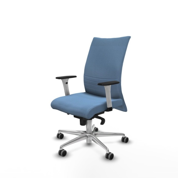 Albacete confidente sincro bali azul cielo brazos 1D blancos base aluminio ruedas 65mm engomadas