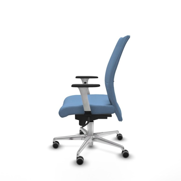 Albacete confidente sincro bali azul cielo brazos 1D blancos base aluminio ruedas 65mm engomadas