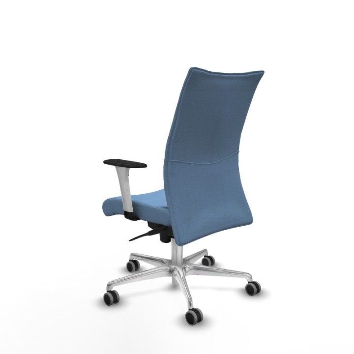 Albacete confidente sincro bali azul cielo brazos 1D blancos base aluminio ruedas 65mm engomadas