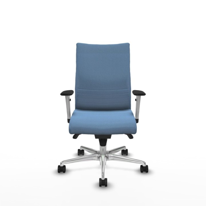 Albacete confidente sincro bali azul cielo brazos 1D blancos base aluminio ruedas 65 mm nailon