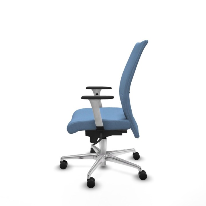 Albacete confidente sincro bali azul cielo brazos 1D blancos base aluminio ruedas 65 mm nailon