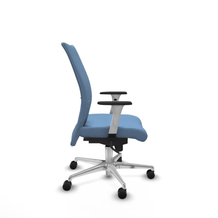 Albacete confidente sincro bali azul cielo brazos 1D blancos base aluminio ruedas 65 mm nailon