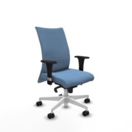 Albacete confidente sincro bali azul cielo brazos 1D base blanca ruedas 65 mm nailon