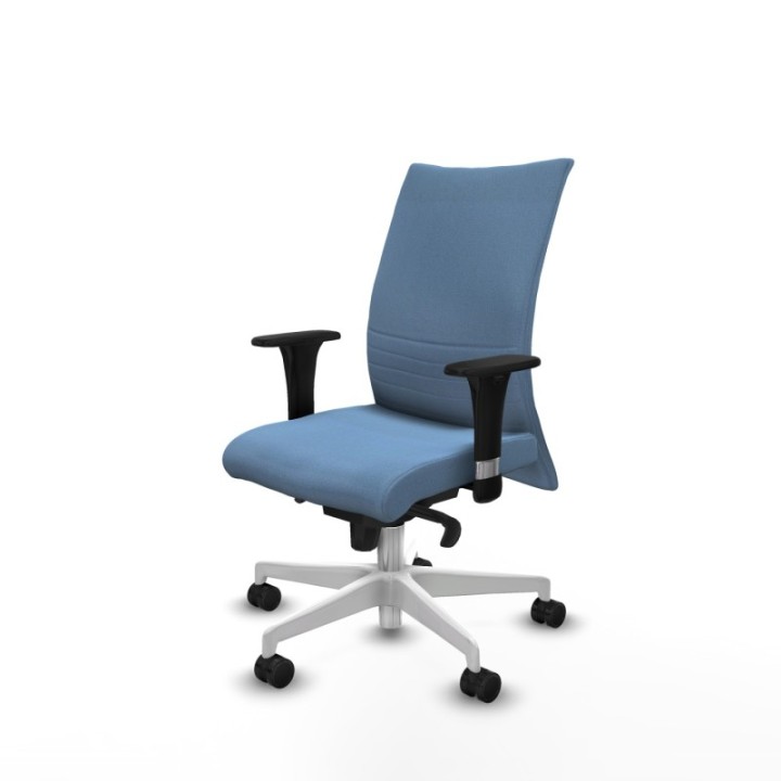 Albacete confidente sincro bali azul cielo brazos 1D base blanca ruedas 65 mm nailon