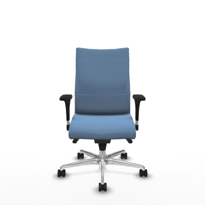 Albacete confidente sincro bali azul cielo brazos 1D base aluminio ruedas 65 mm nailon