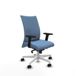 Albacete confidente sincro bali azul cielo brazos 2D base blanca ruedas 65 mm nailon