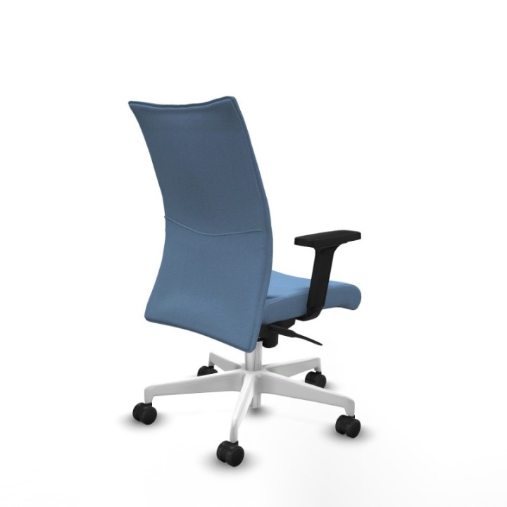 Albacete confidente sincro bali azul cielo brazos 2D base blanca ruedas 65 mm nailon