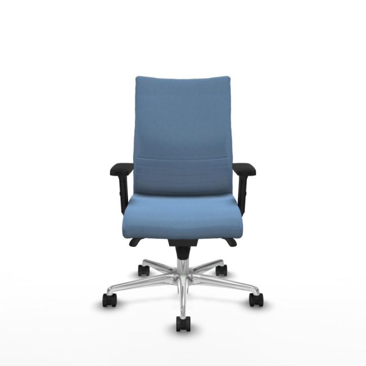 Albacete confidente sincro bali azul cielo brazos 2D base aluminio ruedas 65 mm nailon