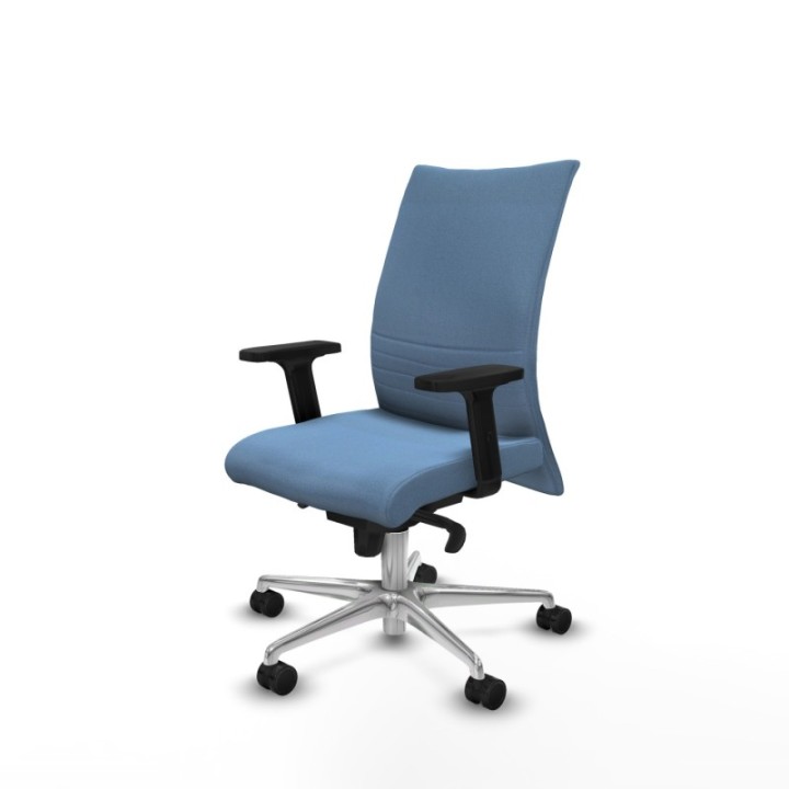 Albacete confidente sincro bali azul cielo brazos 2D base aluminio ruedas 65 mm nailon