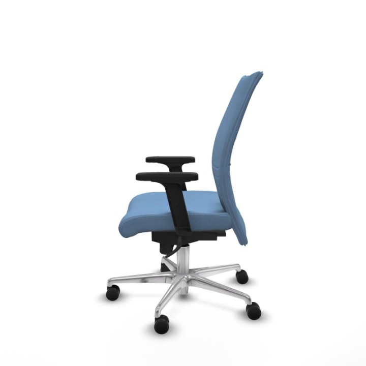 Albacete confidente sincro bali azul cielo brazos 2D base aluminio ruedas 65 mm nailon