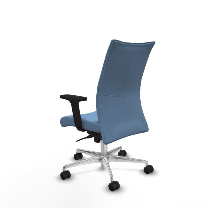 Albacete confidente sincro bali azul cielo brazos 2D base aluminio ruedas 65 mm nailon