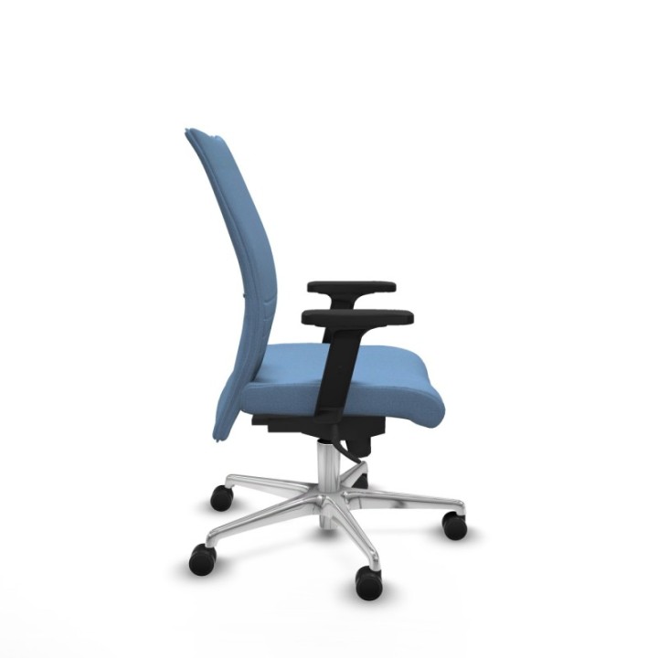 Albacete confidente sincro bali azul cielo brazos 2D base aluminio ruedas 65 mm nailon