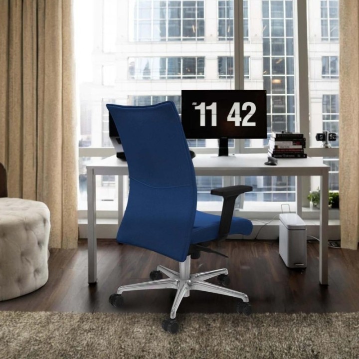 Albacete confidente sincro bali azul cielo brazos 2D base aluminio ruedas 65 mm nailon