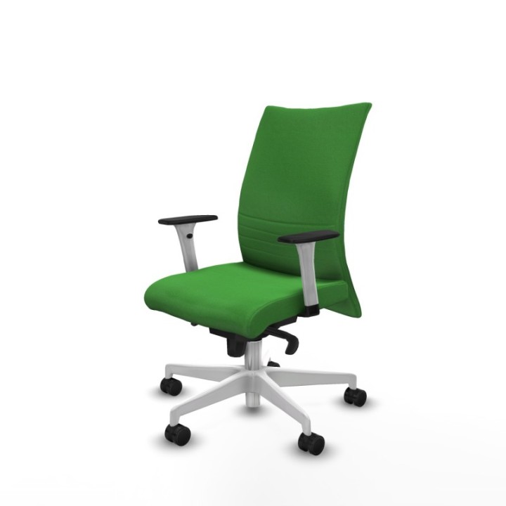 Albacete confidente sincro bali verde brazos 1D blancos base blanca ruedas 65 mm nailon