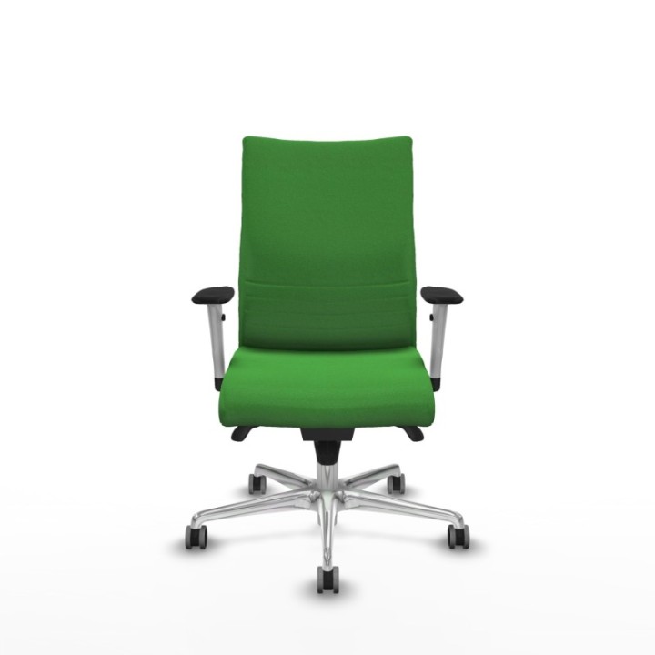 Albacete confidente sincro bali verde brazos 1D blancos base aluminio ruedas 65mm engomadas