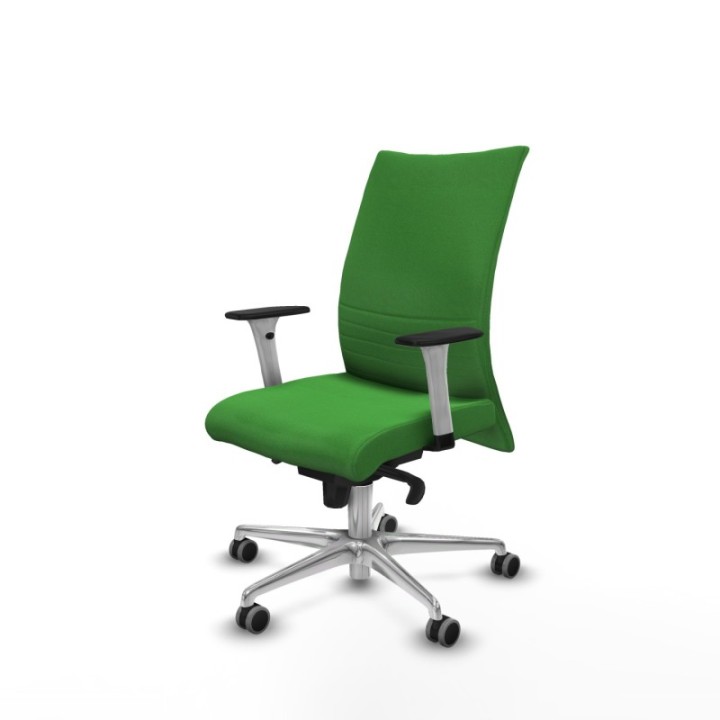 Albacete confidente sincro bali verde brazos 1D blancos base aluminio ruedas 65mm engomadas